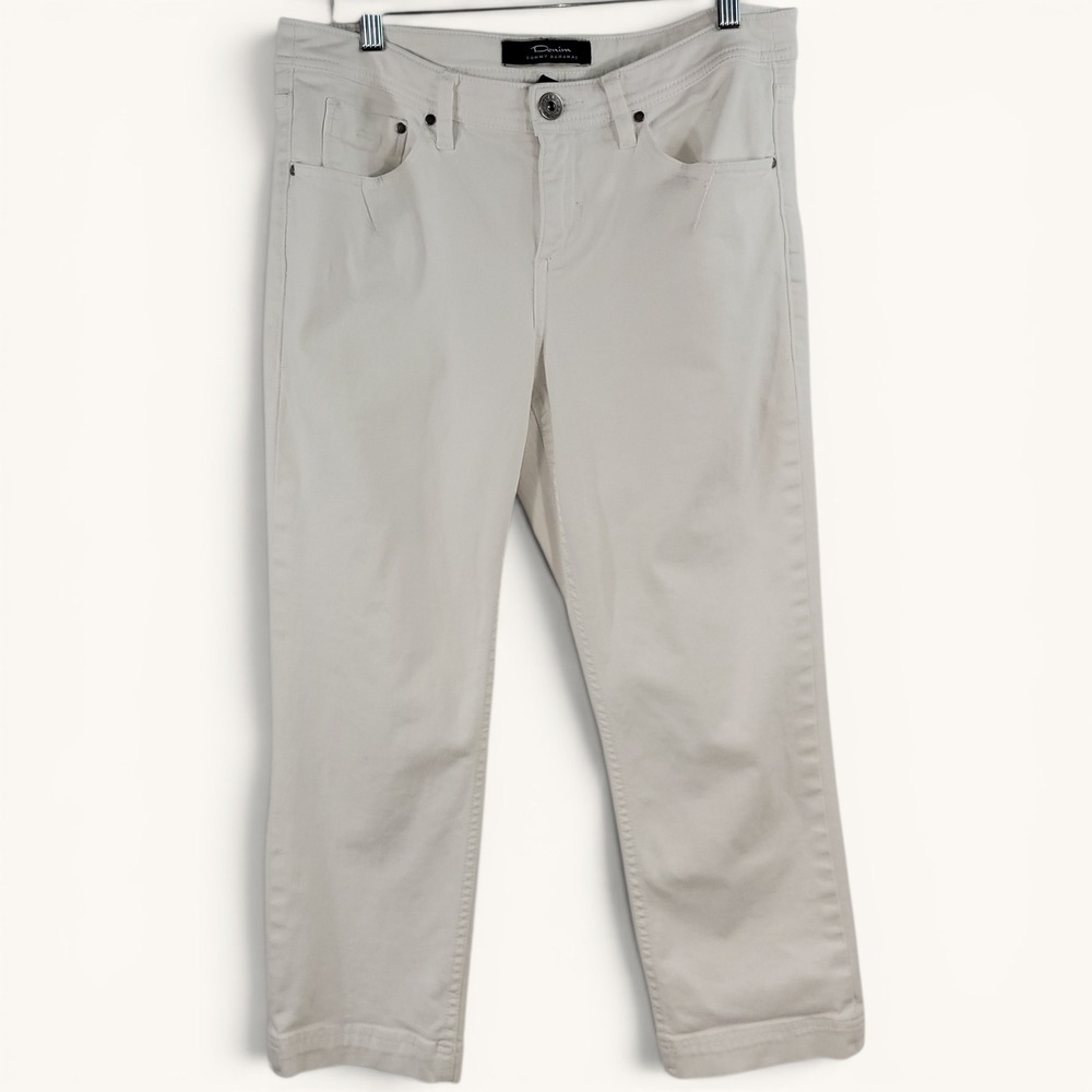Tommy Bahama Denim Capri Pants Womens 10 White Stretch Cropped Jeans